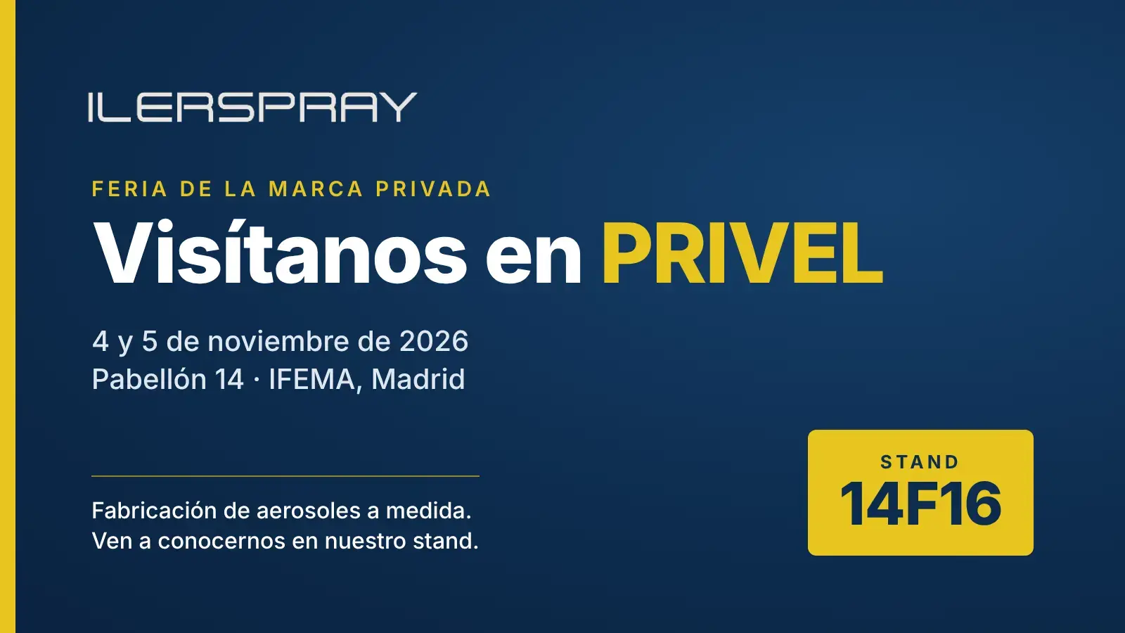 Ilerspray estará en PRIVEL 2026, en el stand 14F16